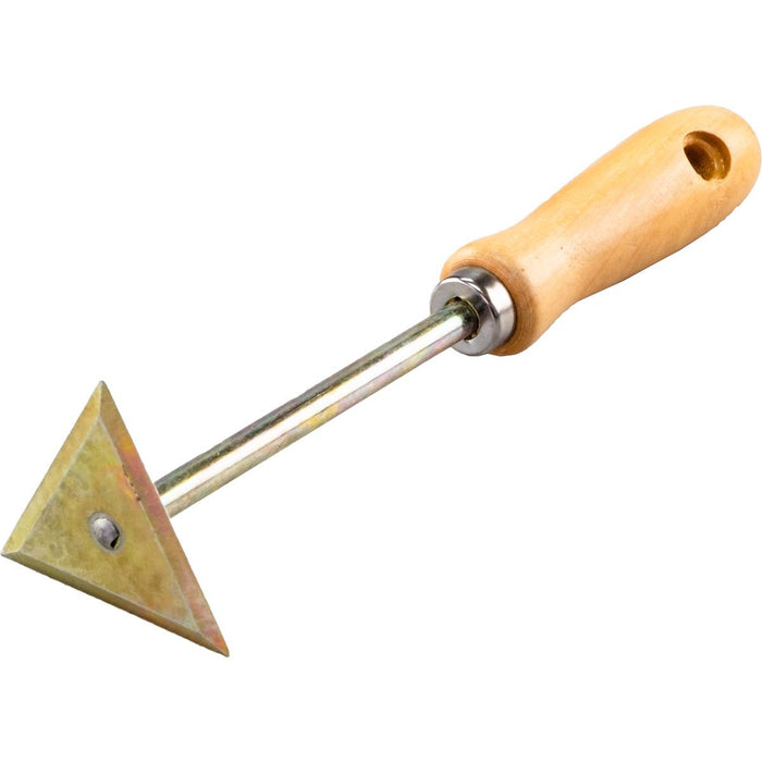 Rascador Triangular con Mango de Madera | Herramienta para Esquinas