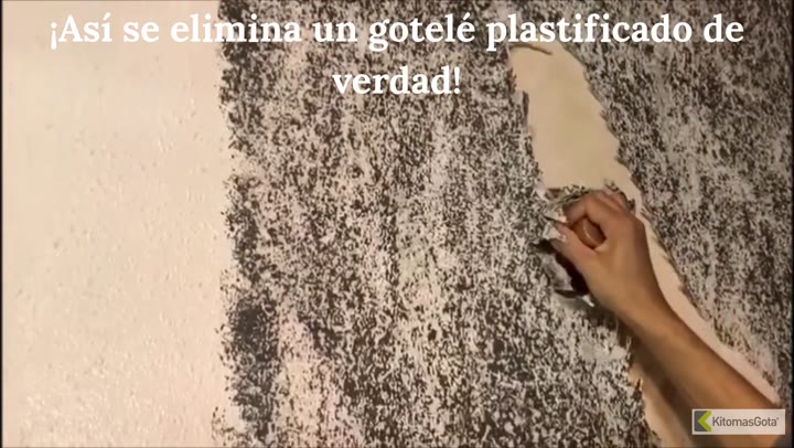 Demostración real: retirada de gotelé plastificado con cazoleta